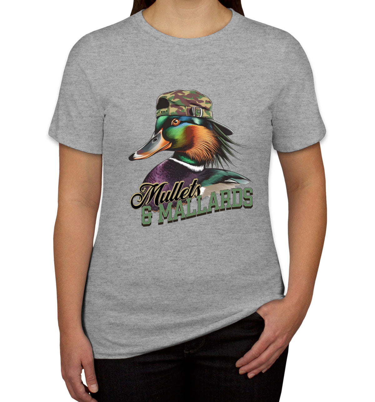 Mullets And Mallards Duck Hunting Women's T-shirt