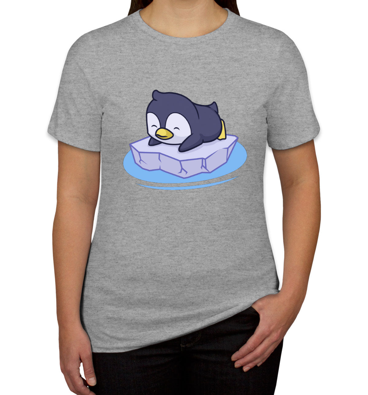 Penguin On Ice Block Women's T-shirt