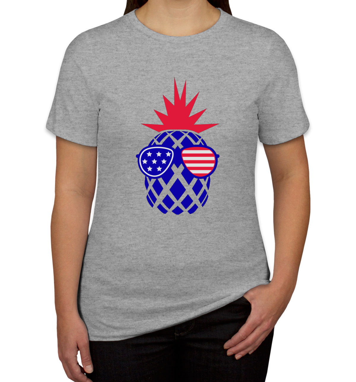 Pineapple America Patriotic Women's T-shirt