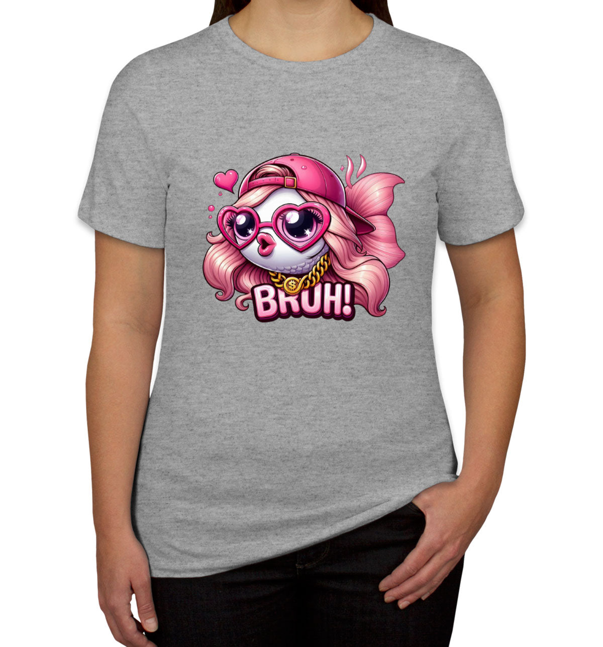 Pink Bass Fishing Women's T-shirt