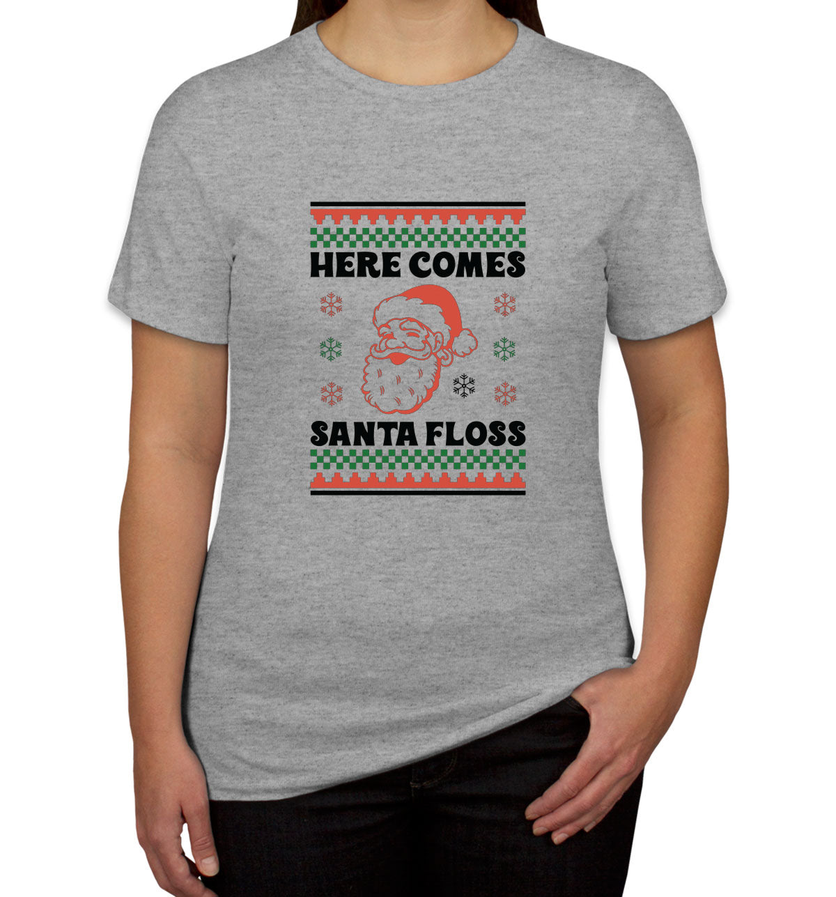 Here Comes Santa Floss Women's T-shirt