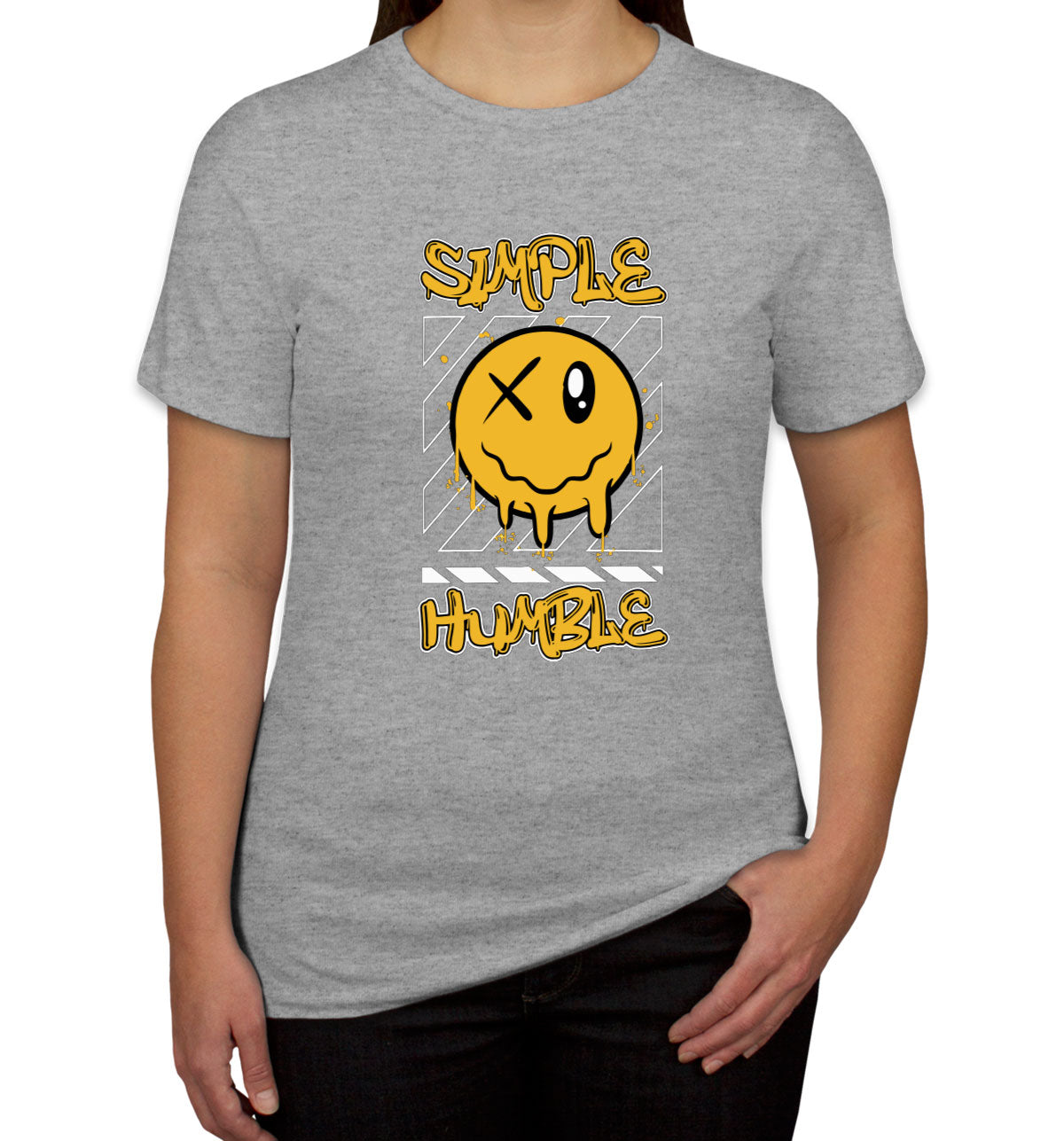 Simple Humble Emoji Face Women's T-shirt