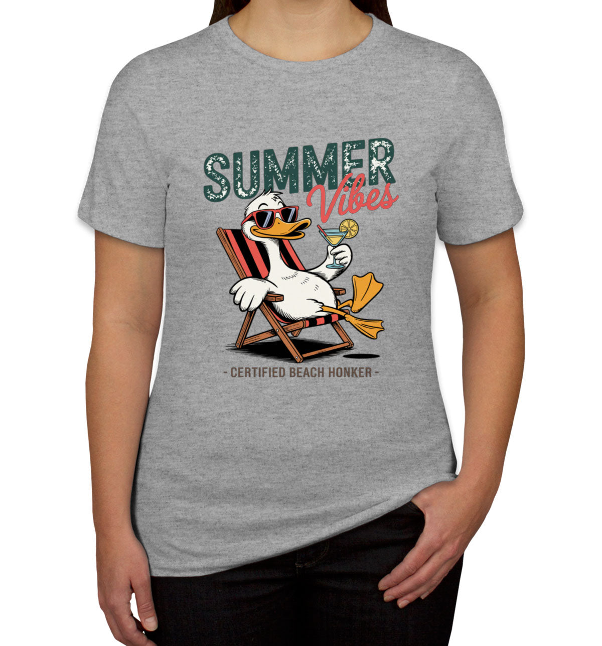 Summer Vibes Funny Duck Women's T-shirt