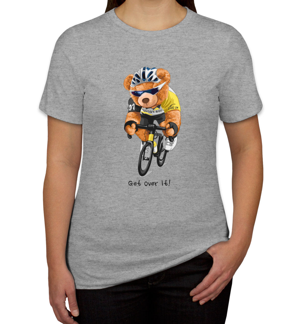 Teddy Bear Biker Get Over It Women's T-shirt