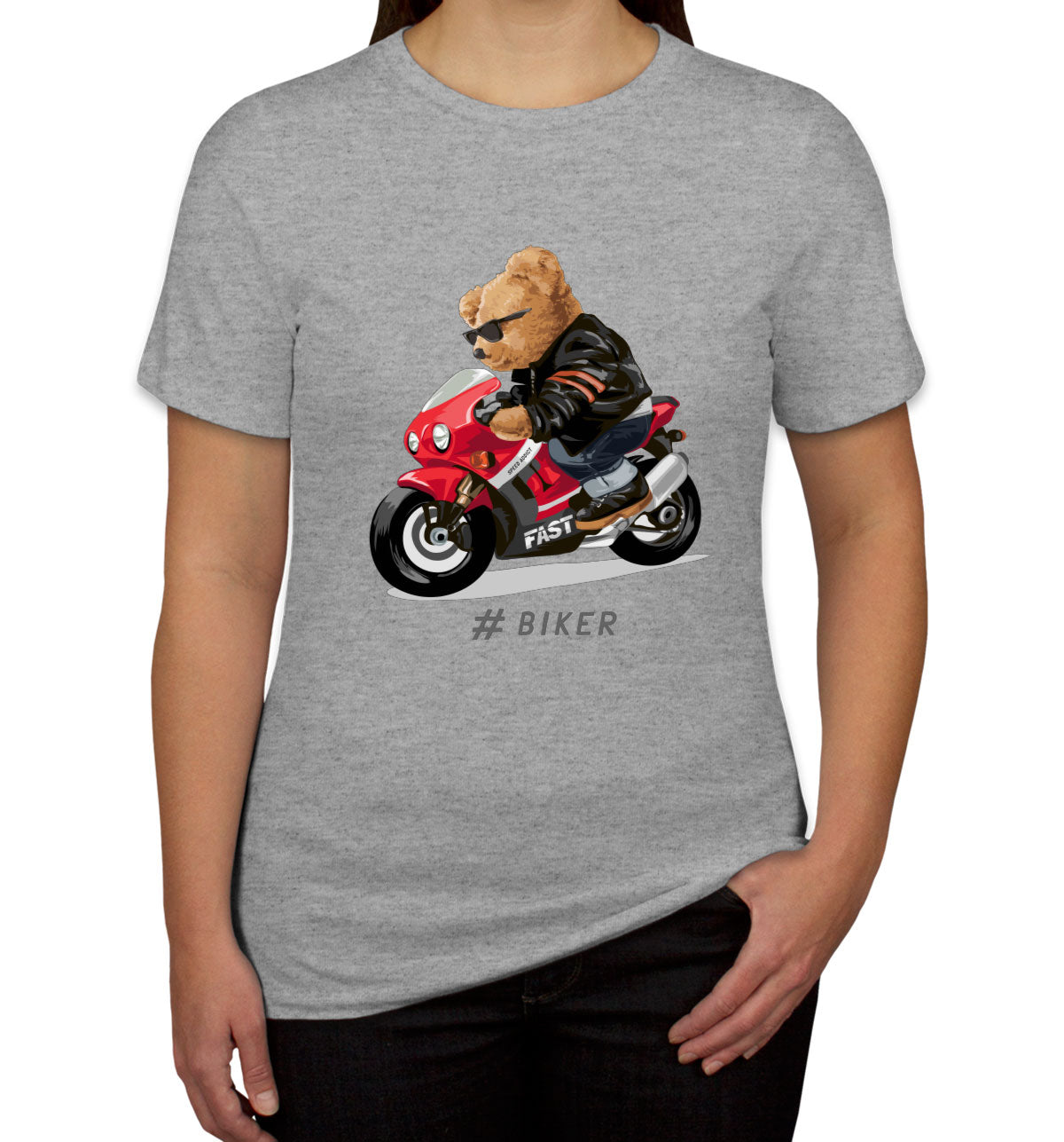 Teddy Bear Cool Biker Women's T-shirt