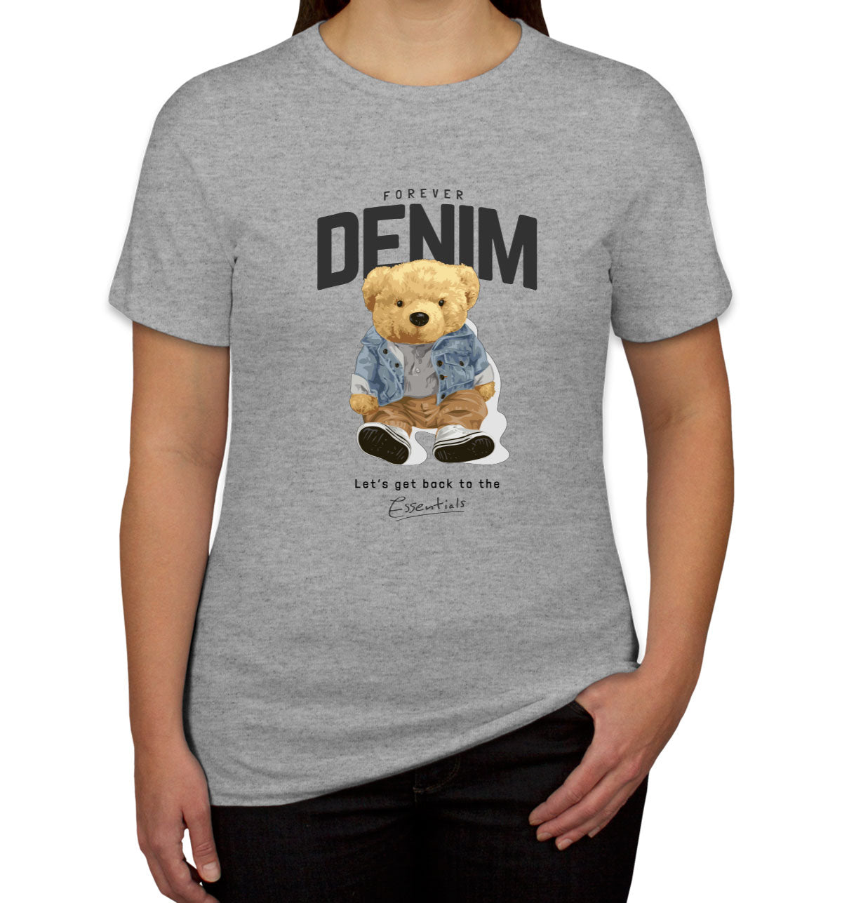 Teddy Bear Forever Denim Women's T-shirt