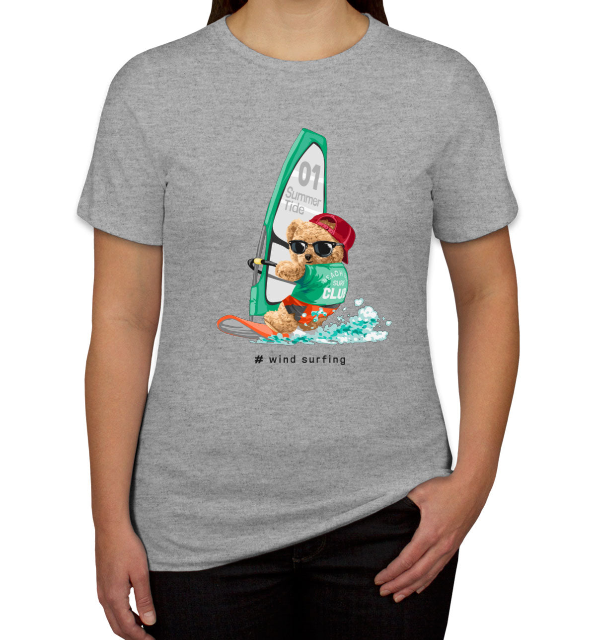 Teddy Bear Surfing Women's T-shirt