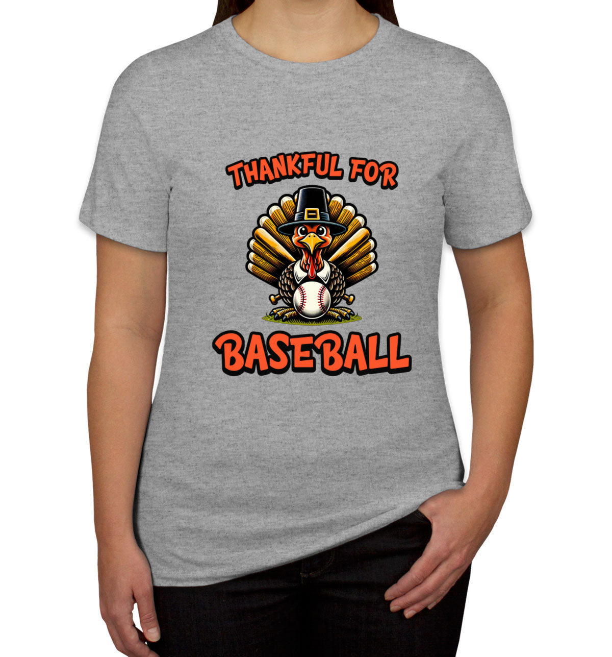 Thankful For Baseball Women's T-shirt