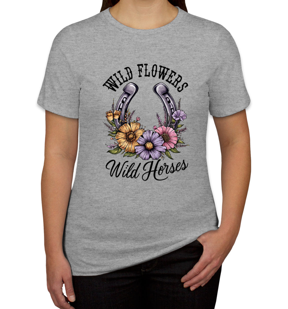 Wild Flowers Wild Horses Women's T-shirt