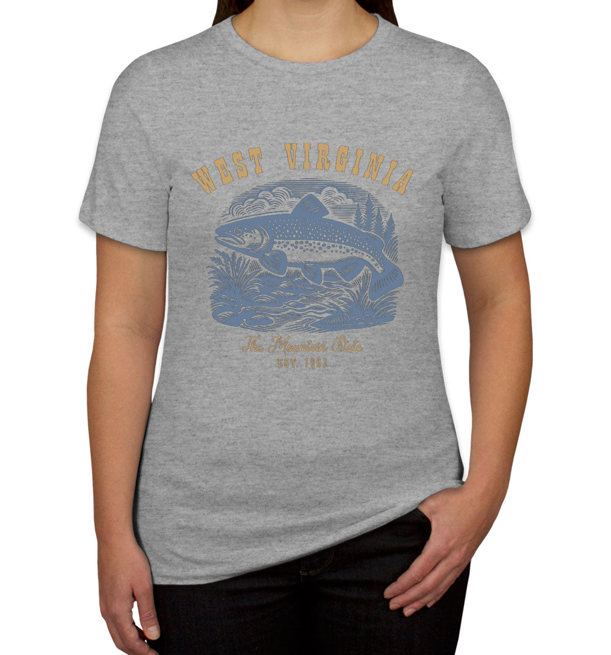 West Virginia State Vintage Women's T-shirt