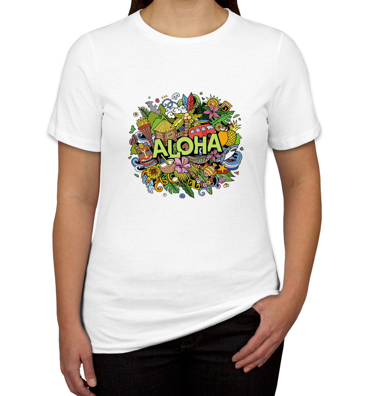 Aloha Hawaii Doodle Women's T-shirt