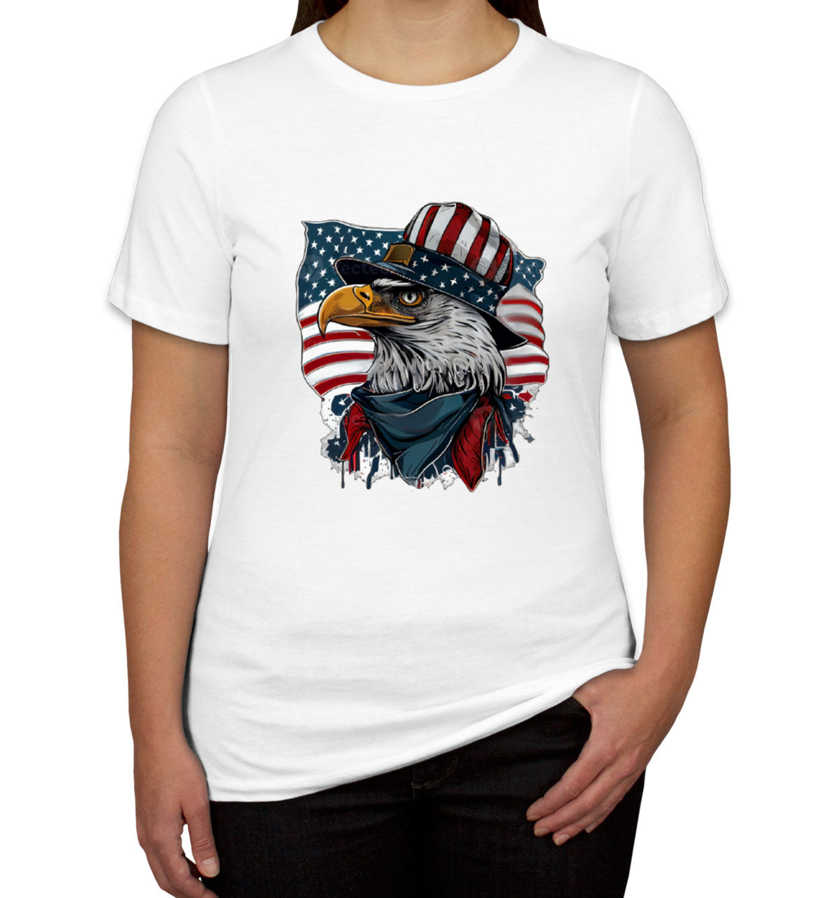 American Eagle Flag Patriotic Women's T-shirt