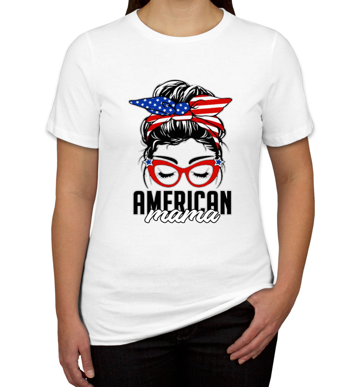 American Mama Patriotic Women's T-shirt