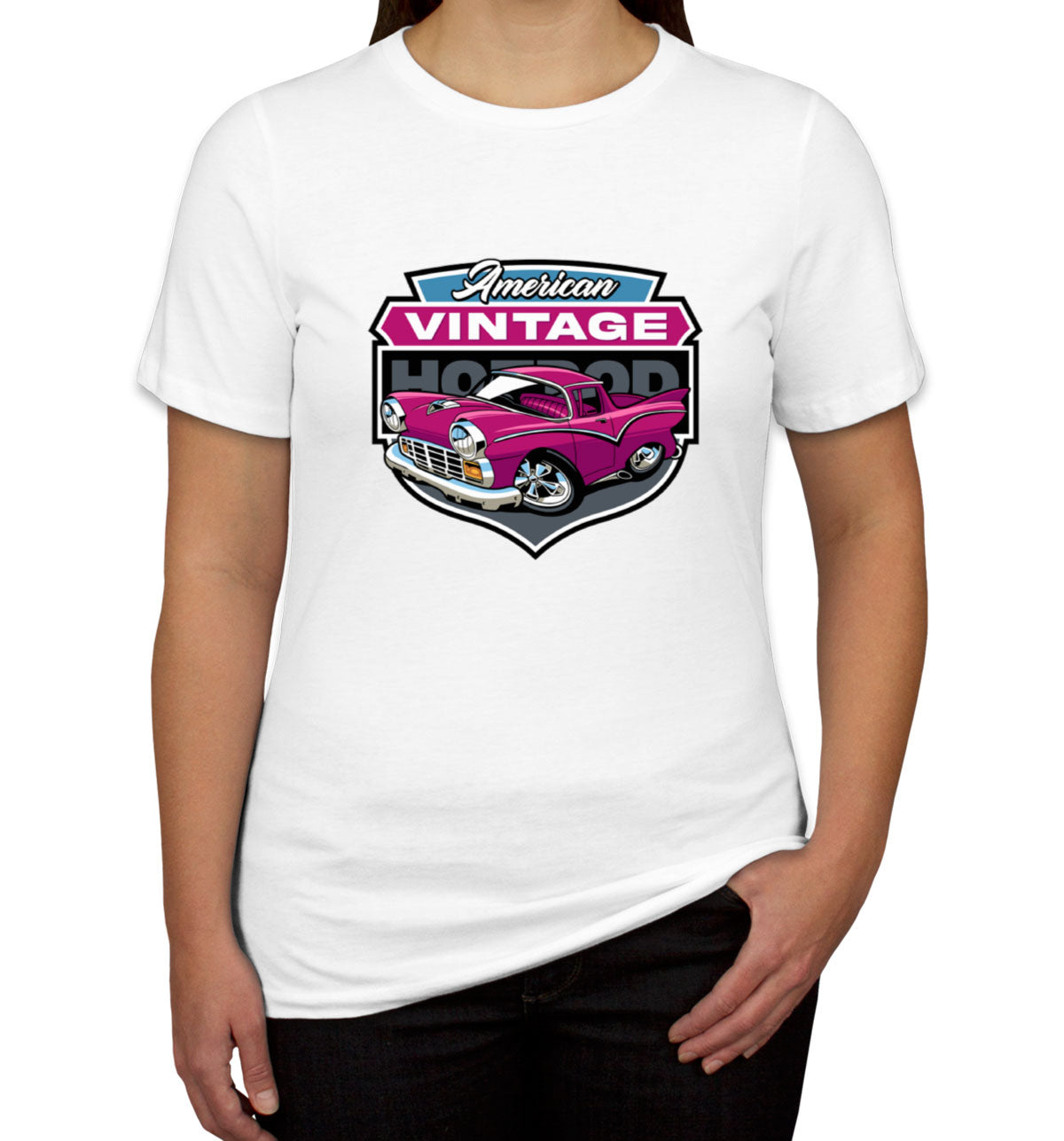 American Vintage Hotrod Car Women's T-shirt