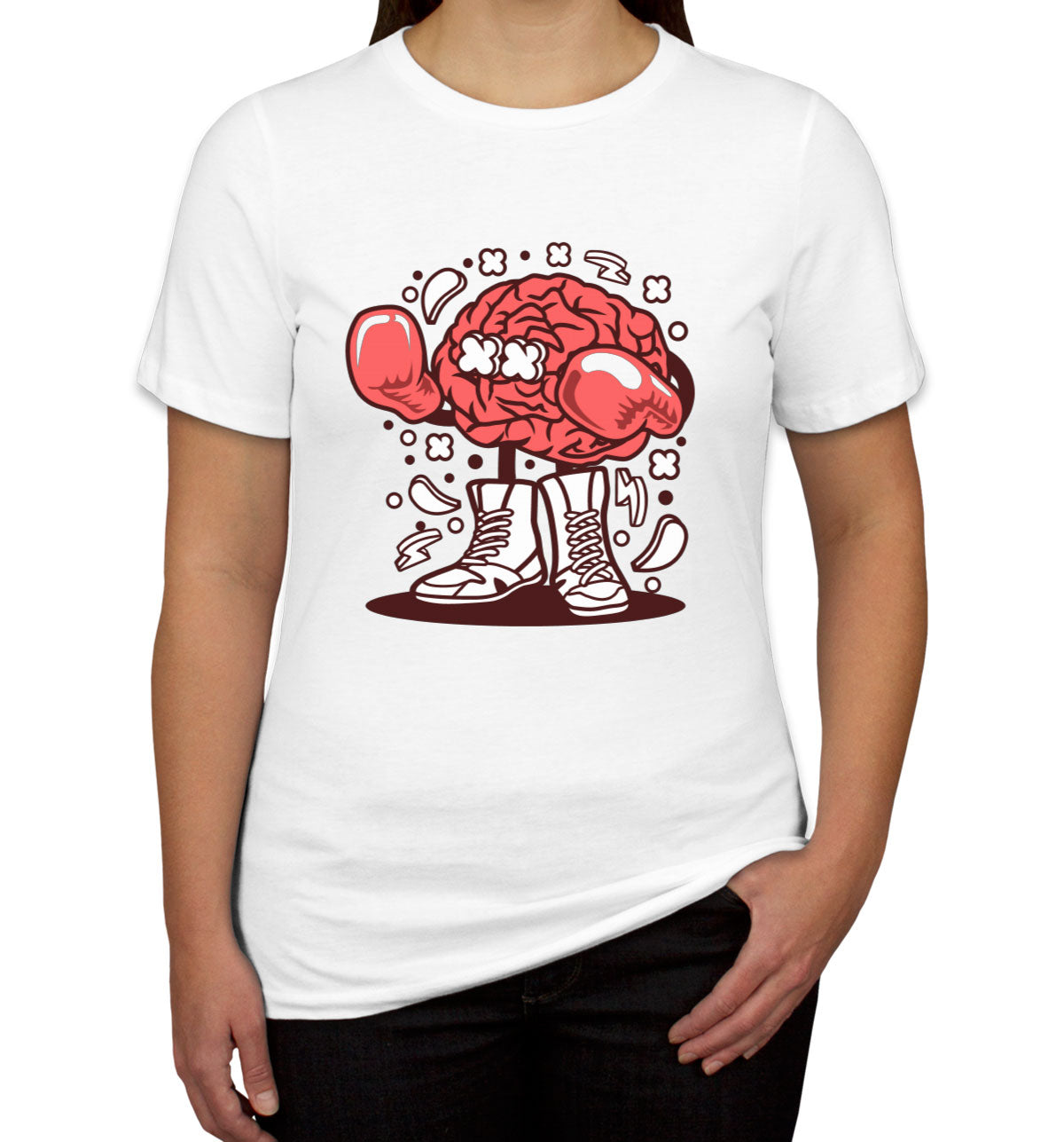 Boxer Brain Cartoon Women's T-shirt