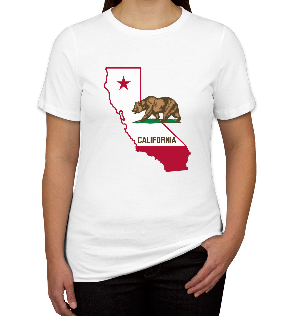 California State Flag Bear Women's T-shirt