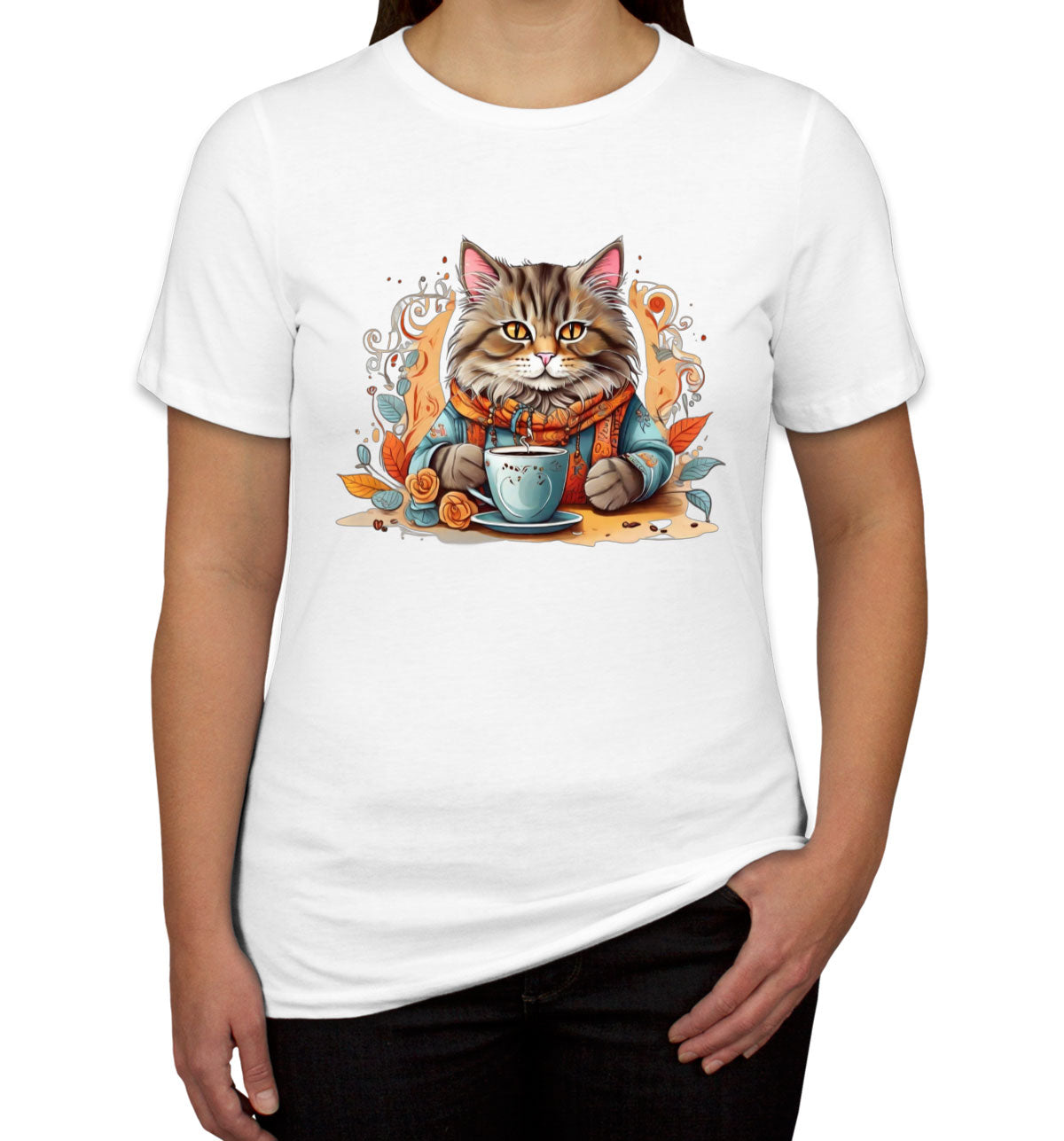 Cat Coffee Lover Women's T-shirt