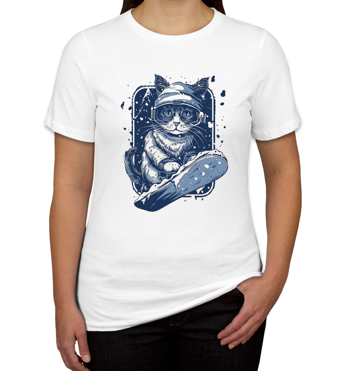 Snowboarding Cat Women's T-shirt