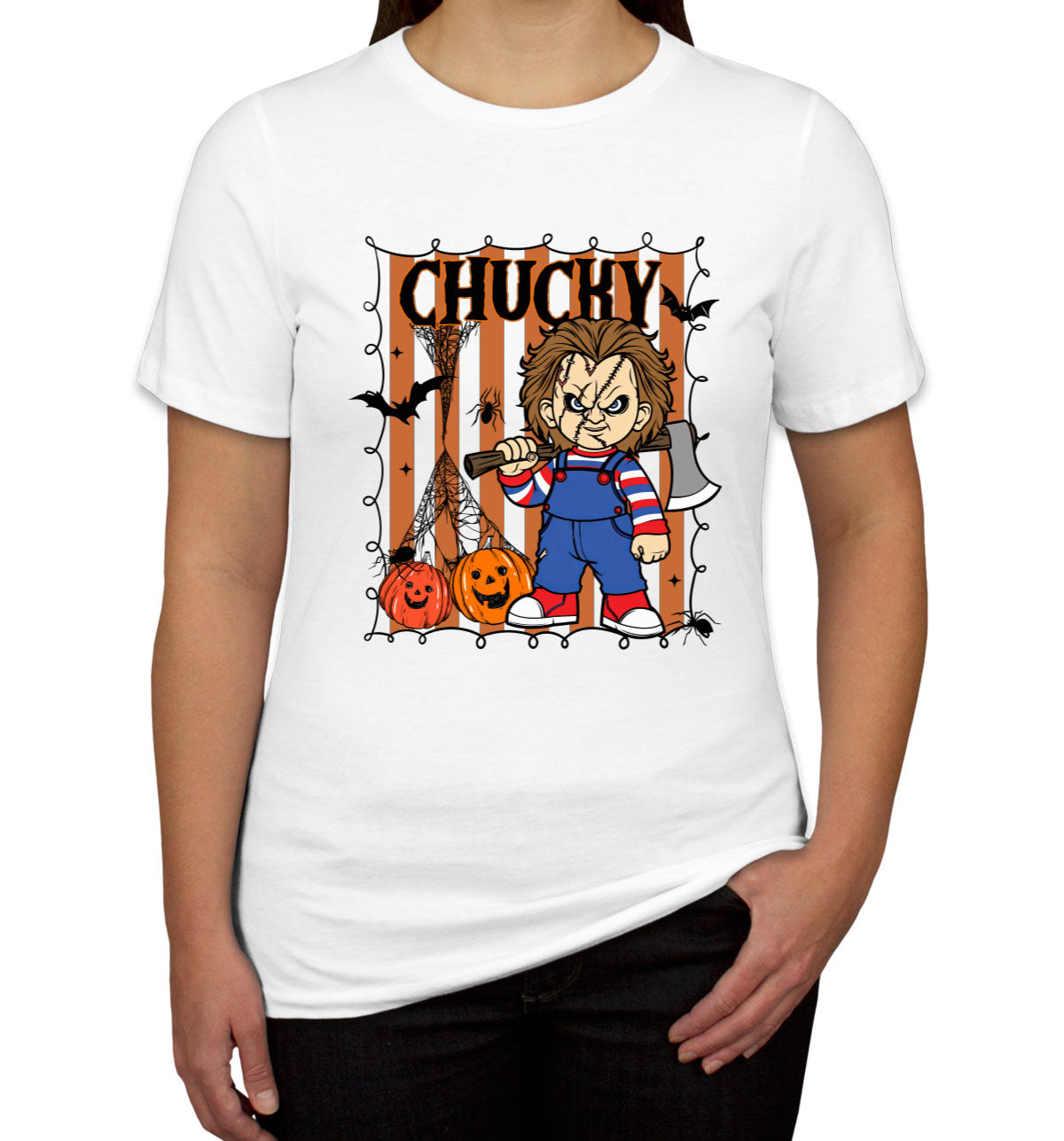 Chucky Horror Movie Character Halloween Women's T-shirt