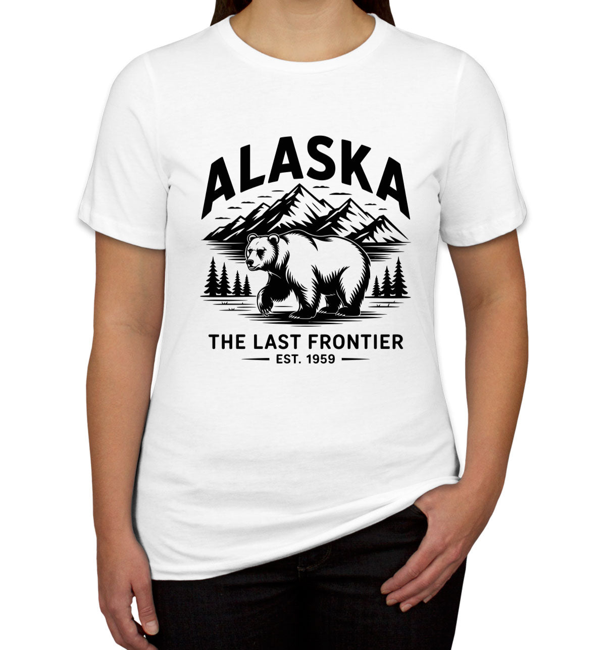 Alaska Cityscape Illustration The Last Frontier Women's T-shirt