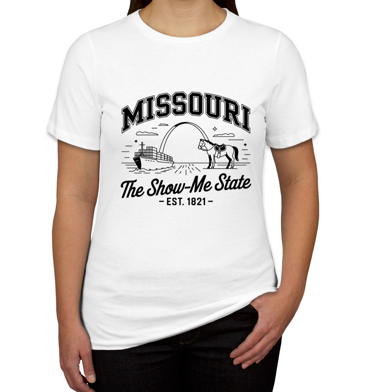 Missouri Cityscape Illustration The Show Me State Women's T-shirt