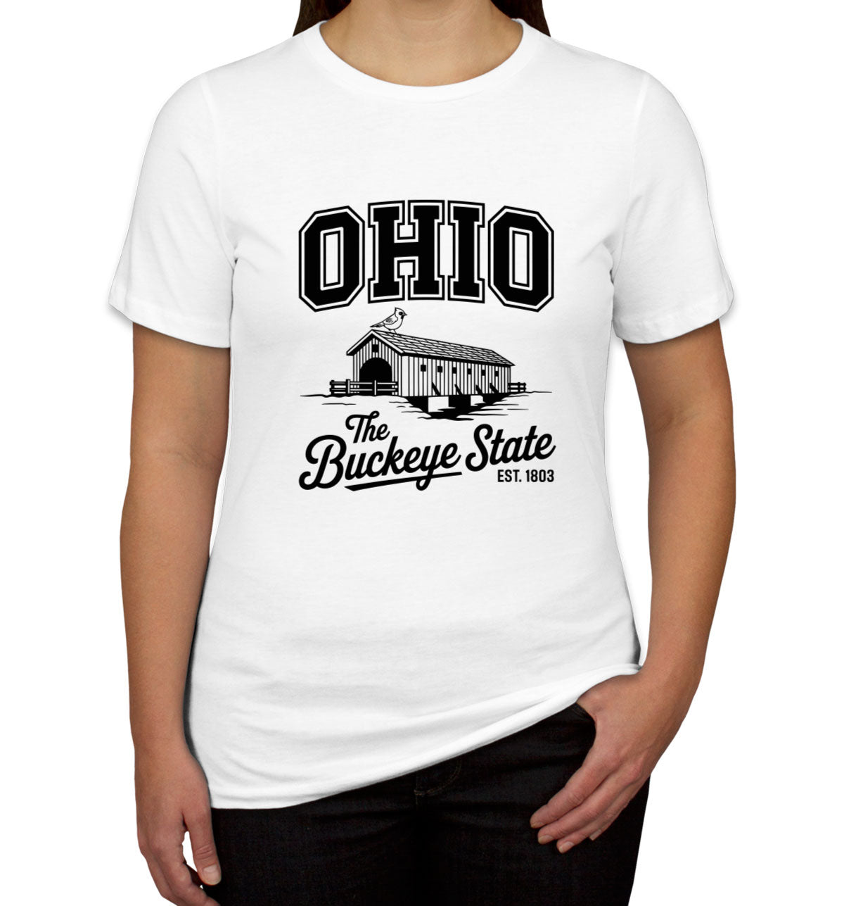 Ohio Cityscape Illustration The Buckeye State Women's T-shirt