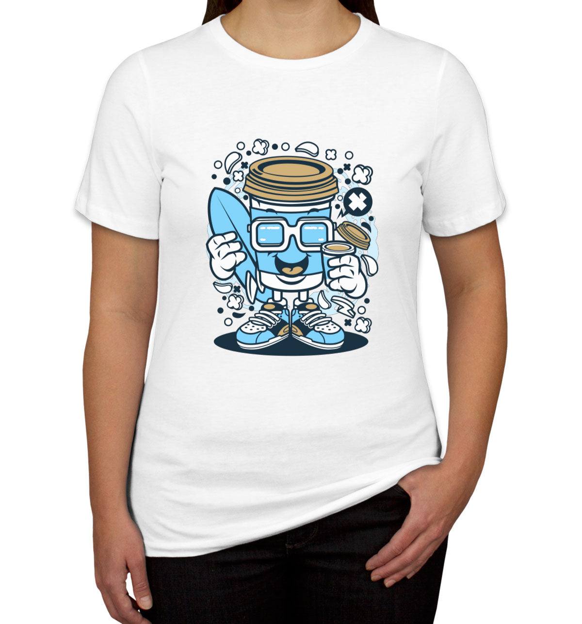 Coffee Cup Surfing Women's T-shirt