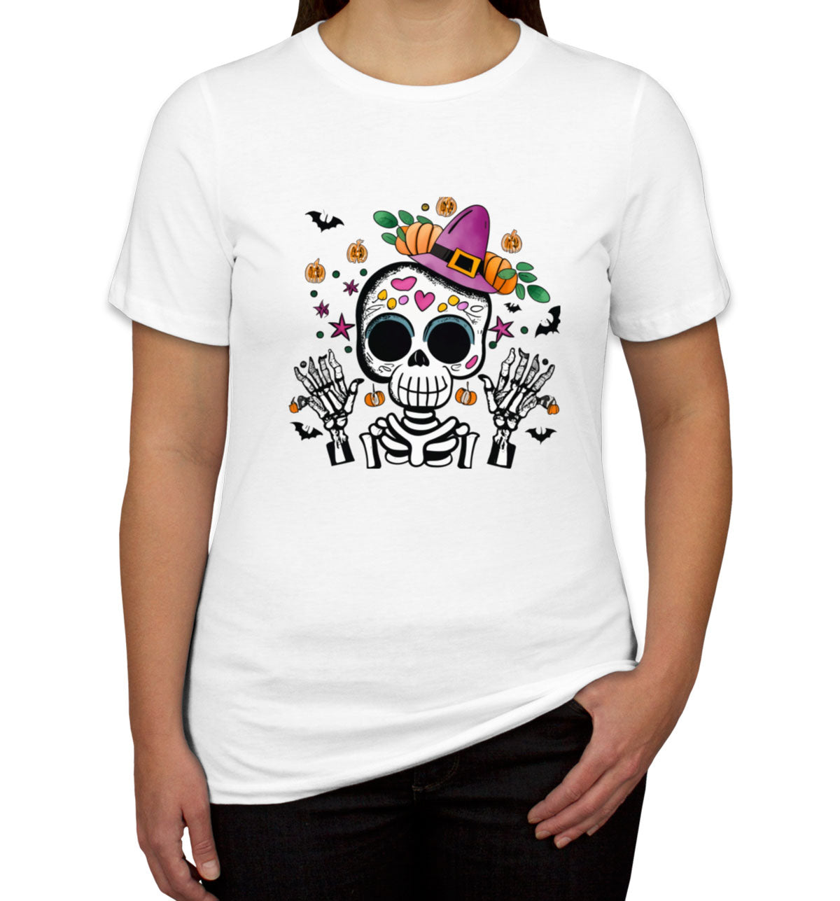 Cute Skeleton Halloween Women's T-shirt