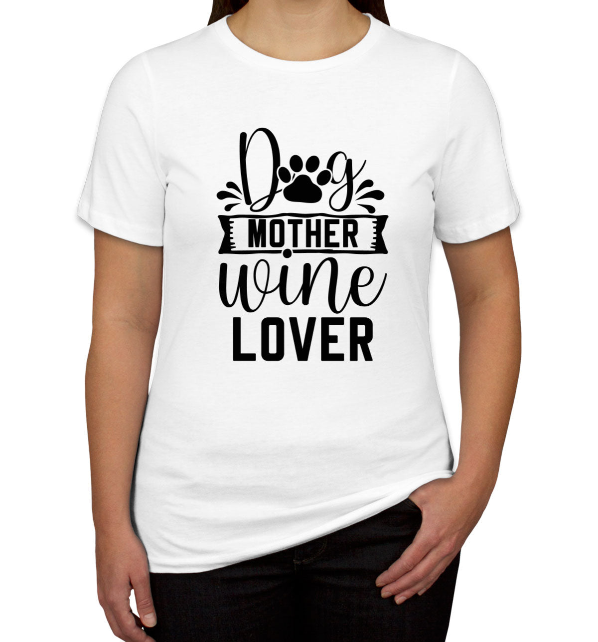 Dog Mother Wine Lover Women's T-shirt