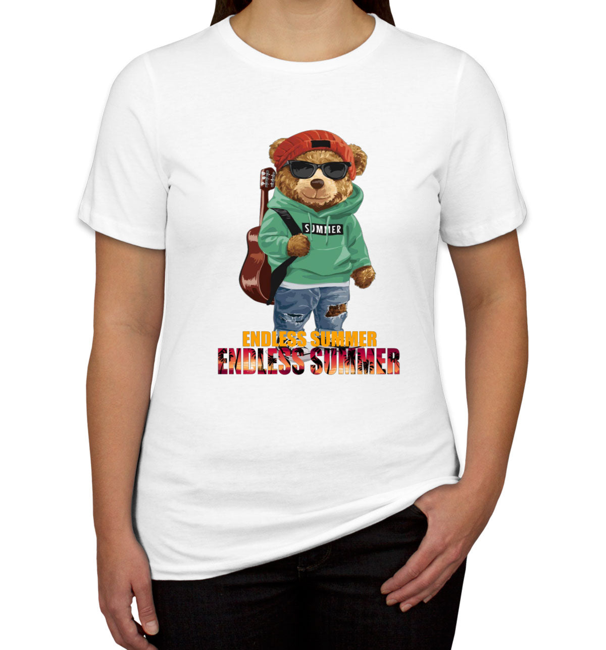 Funny Cool Bear Endless Summer Women's T-shirt