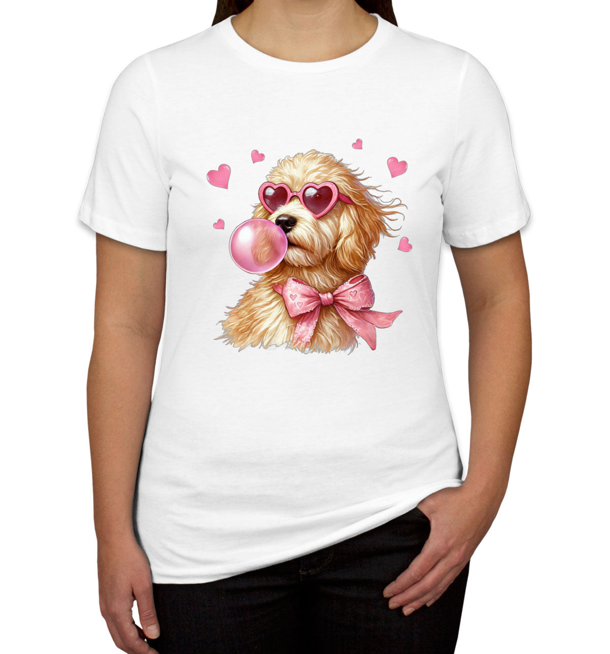 Golden Retriever Dog Valentine's Day Women's T-shirt