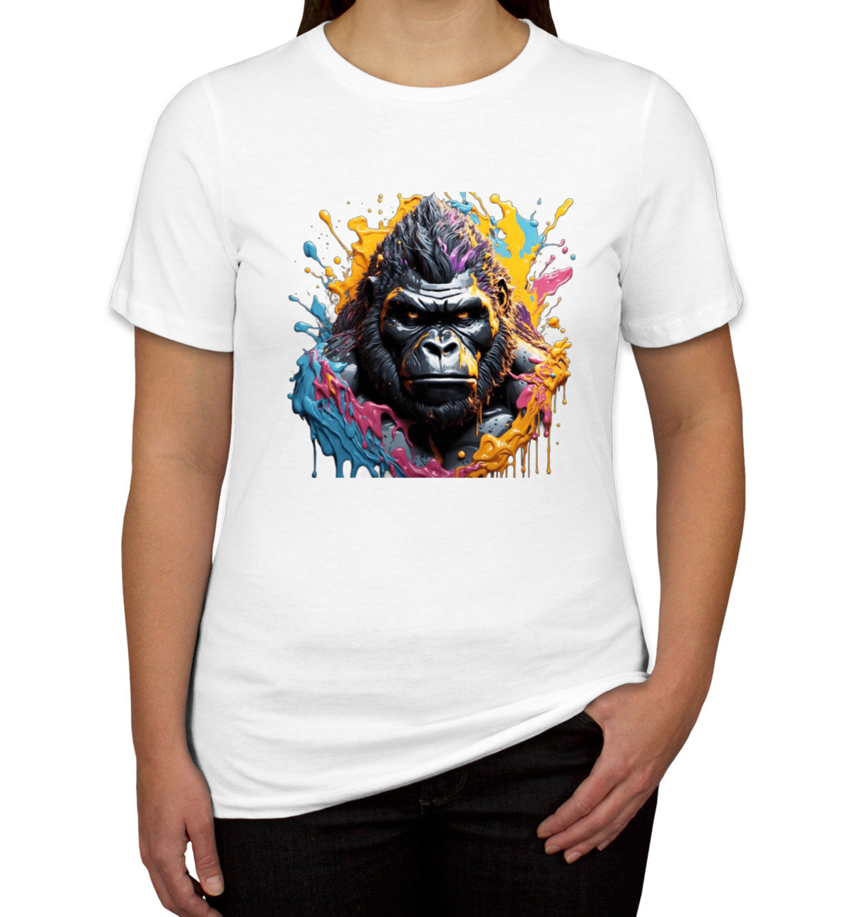 Colorful Gorilla Women's T-shirt