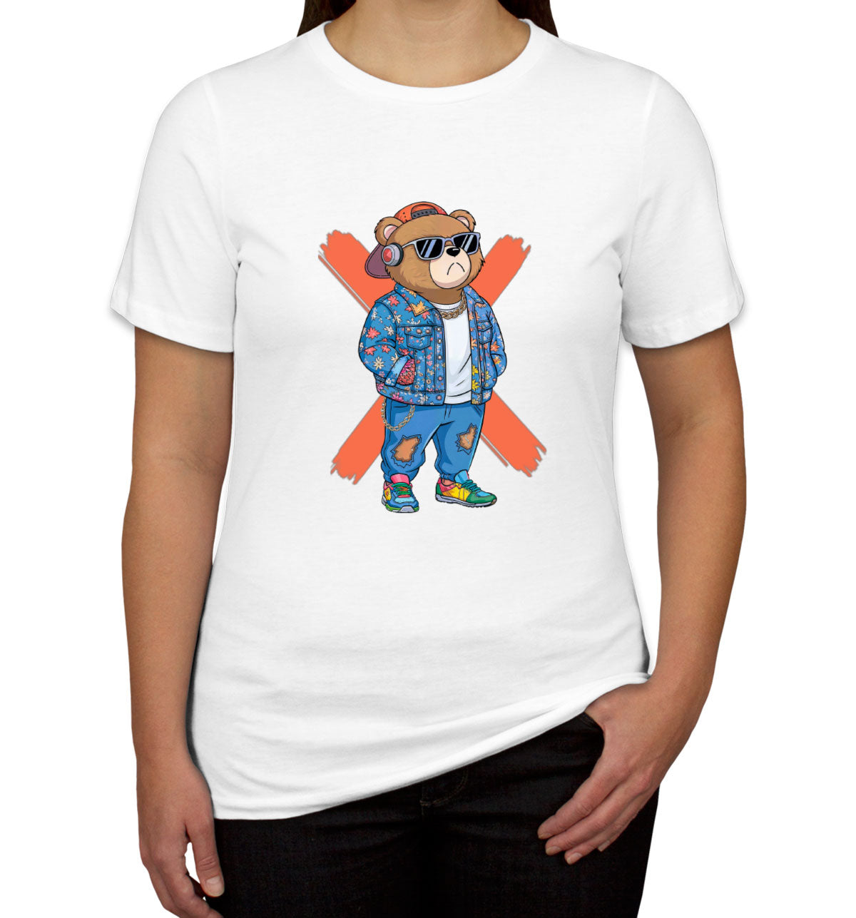 Hipster Teddy Bear Women's T-shirt