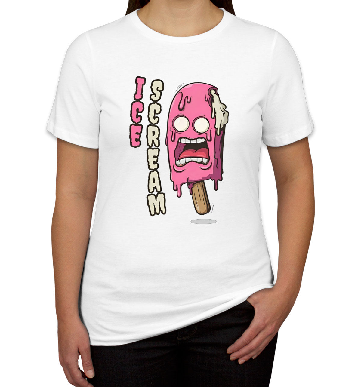 Ice Scream Cartoon Women's T-shirt