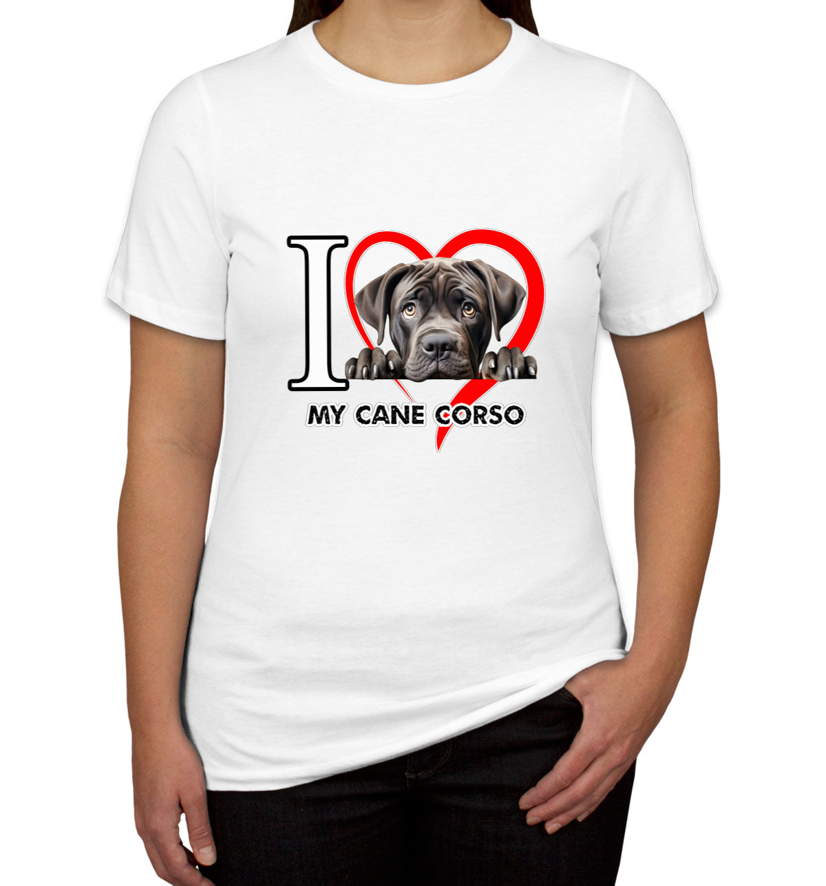 I Love My Cane Corso Dog Women's T-shirt