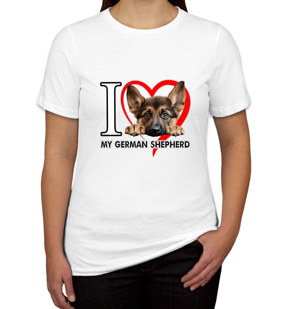 I Love My German Shepherd Dog Women's T-shirt