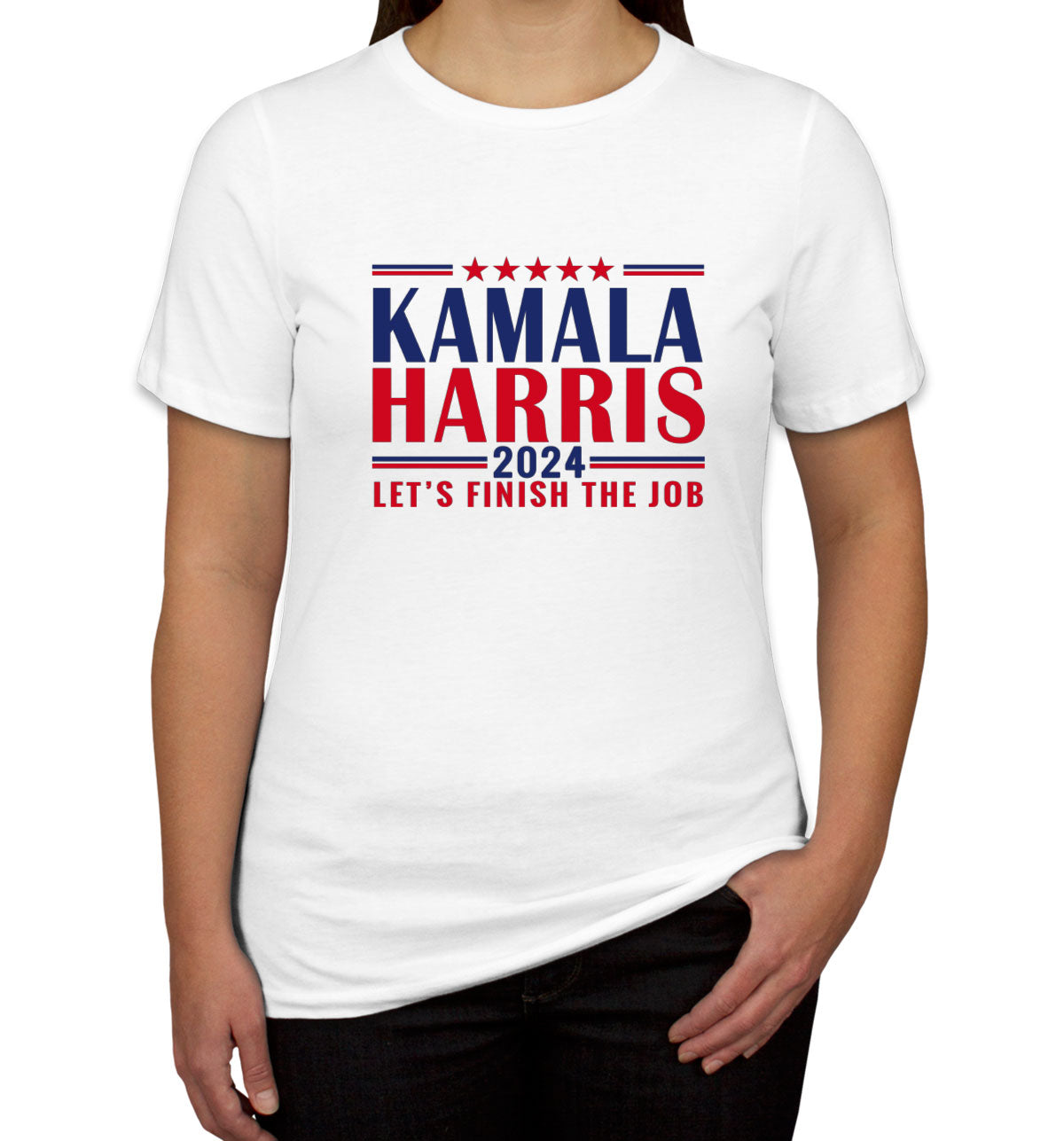 Kamala Harris Let's Finish The Job 2024 Presidential Election Women's T-shirt