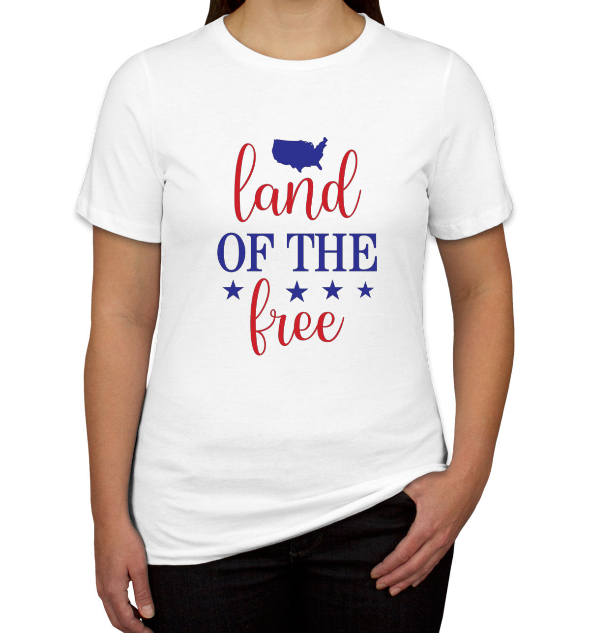 Land Of The Free Patriotic Women's T-shirt