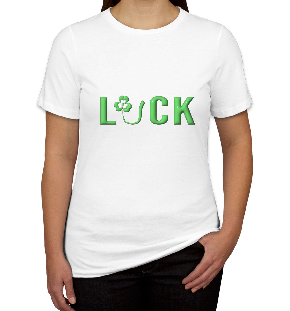 Luck Typography St. Patrick's Day Women's T-shirt