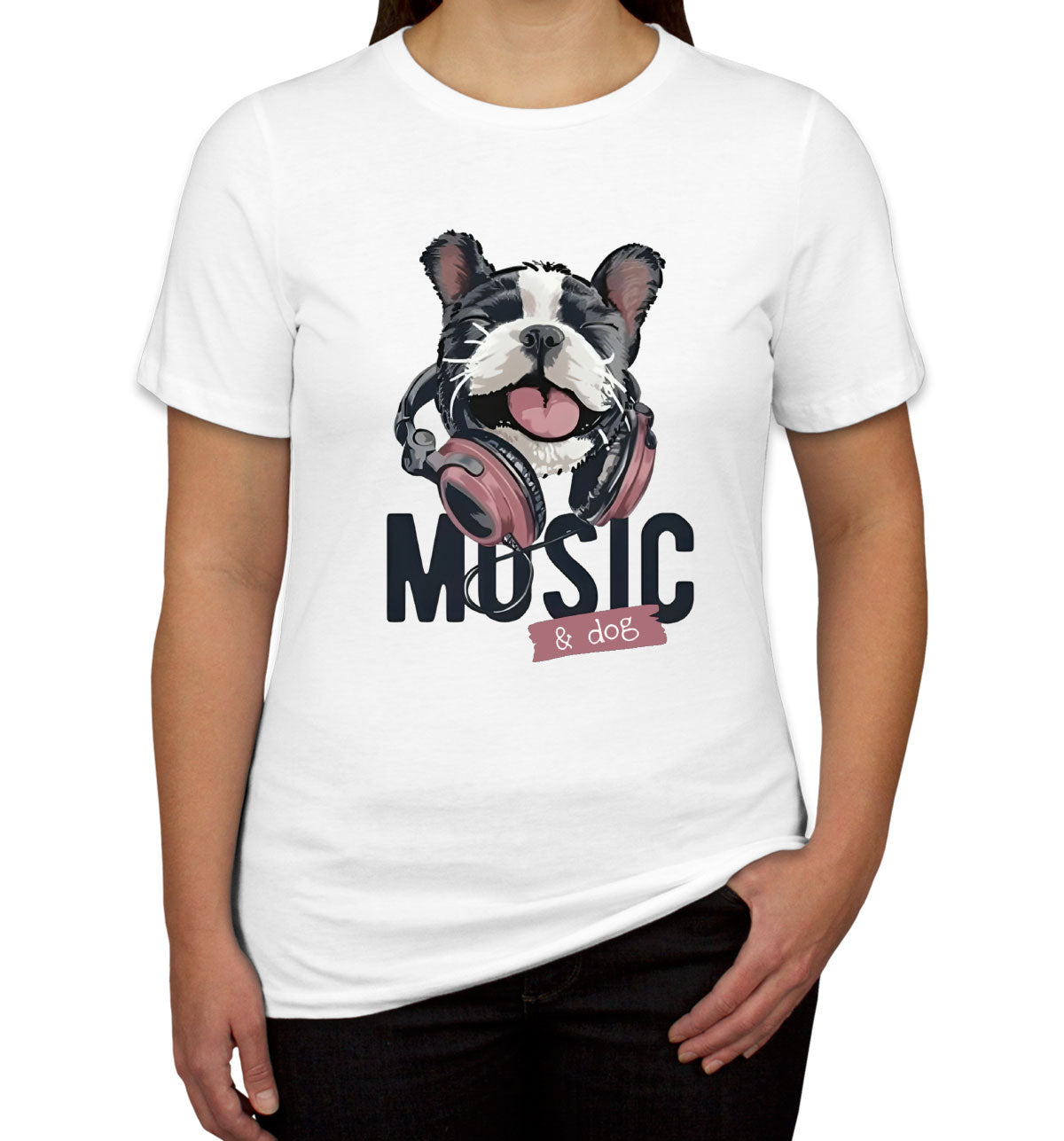 Music And Dog Women's T-shirt