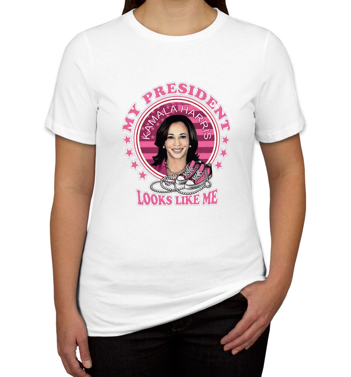 My President Looks Like Me Kamala Harris Presidential Election Women's T-shirt