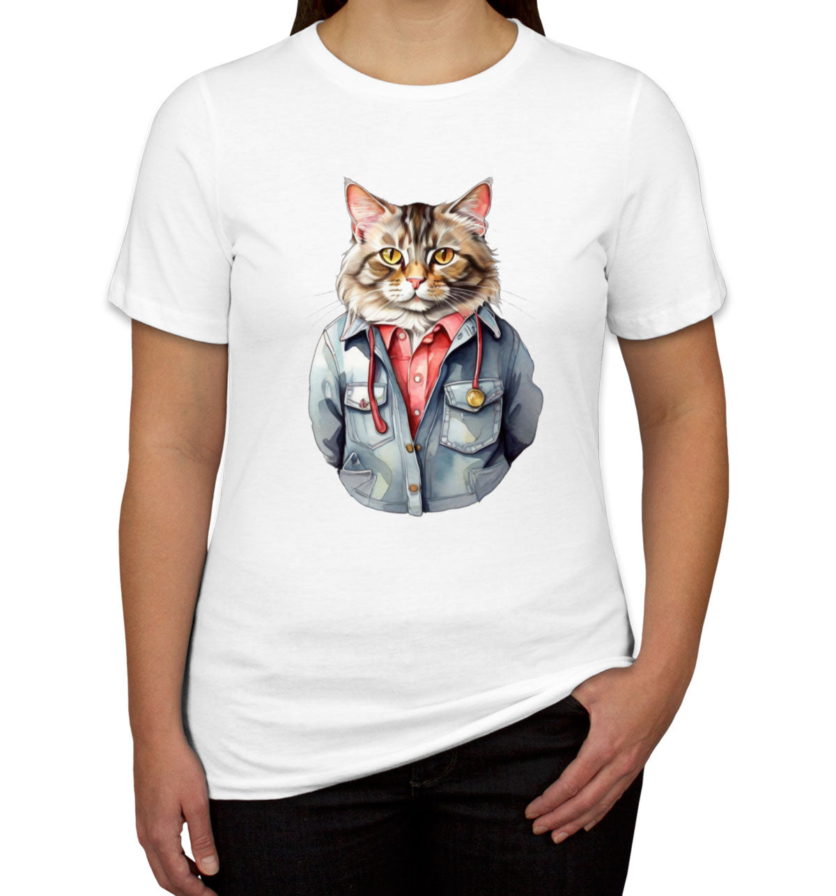 Cool Orange Cat Women's T-shirt