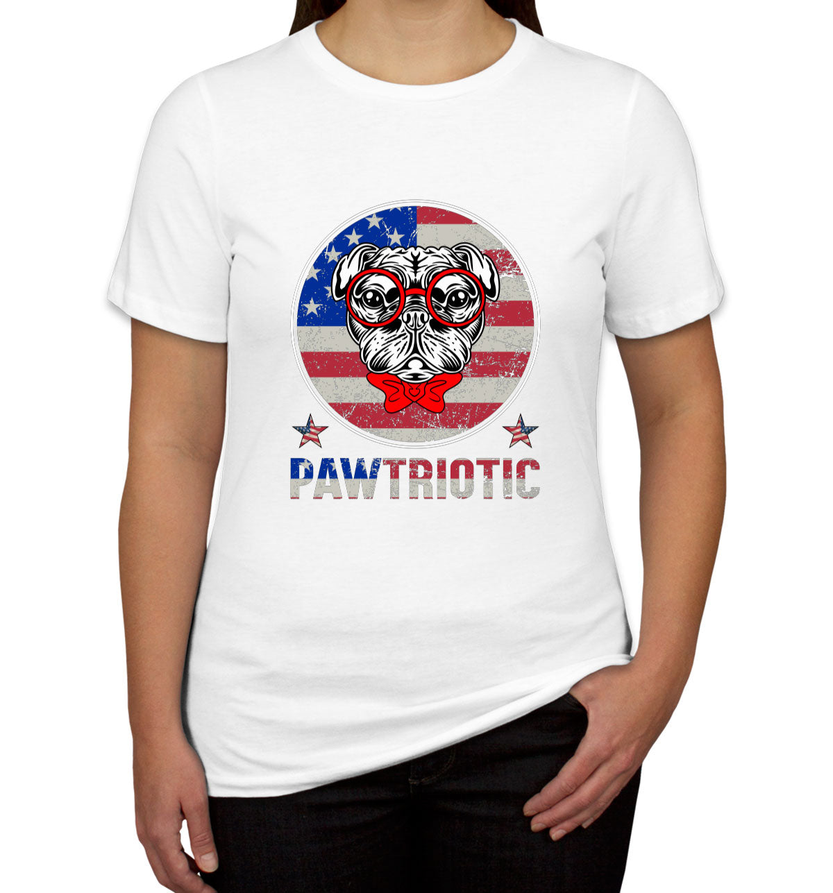 Bulldog Pawtriotic Patriotic Women's T-shirt