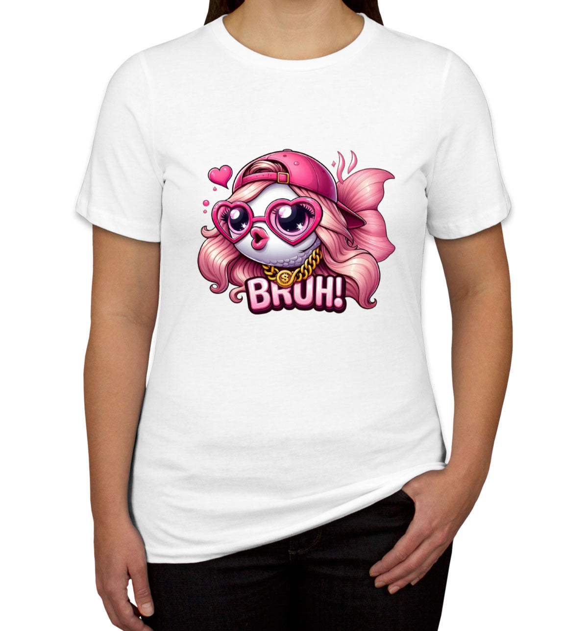 Pink Bass Fishing Women's T-shirt