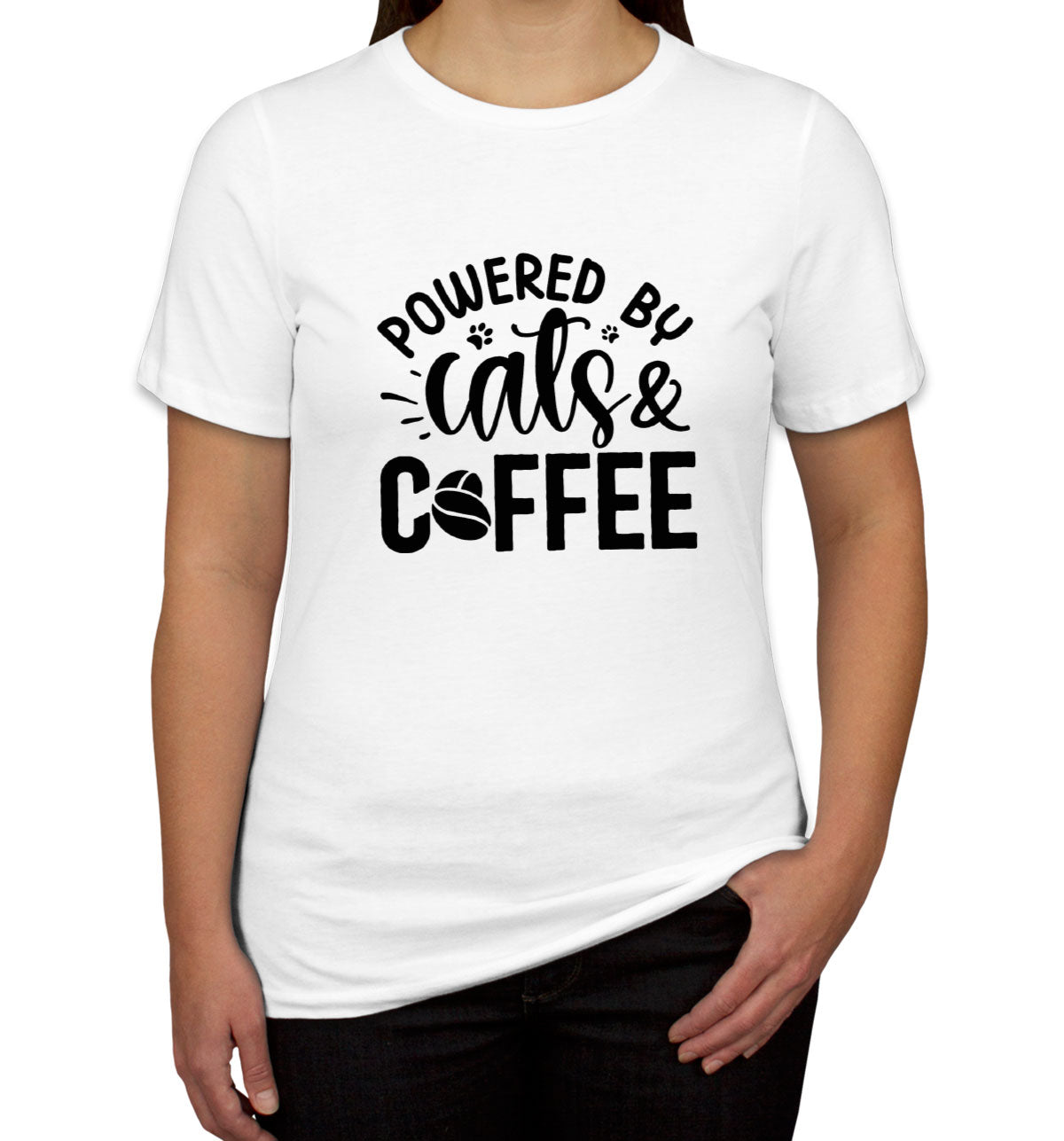 Powered By Cats And Coffee Mother's Day Women's T-shirt