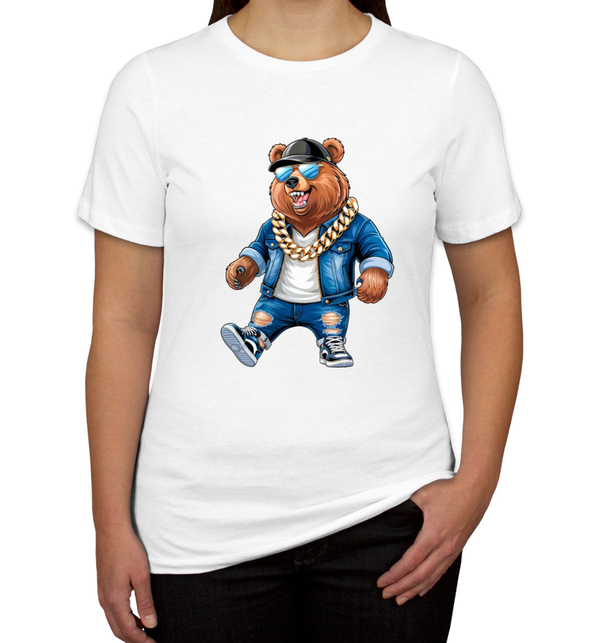 Cool Rapper Bear Women's T-shirt