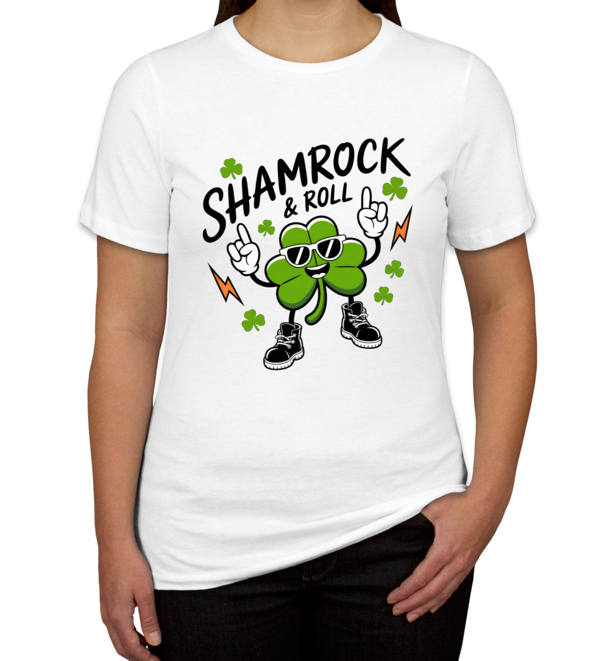 Shamrock And Roll St. Patrick's Day Women's T-shirt