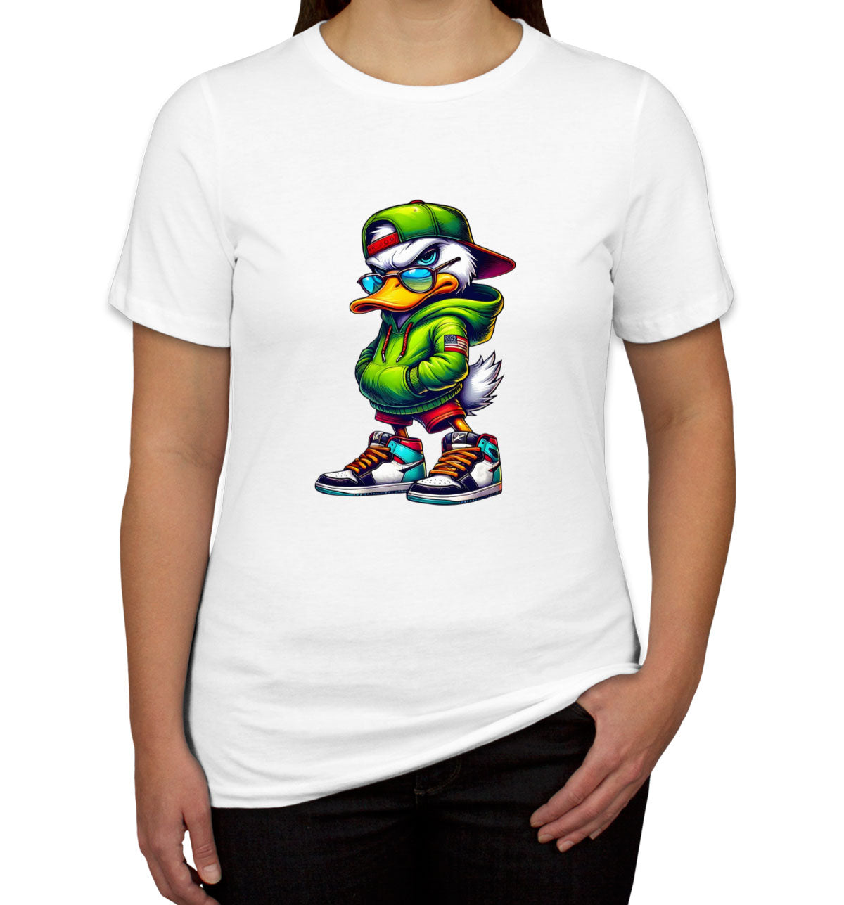 Street Duck Cartoon Women's T-shirt