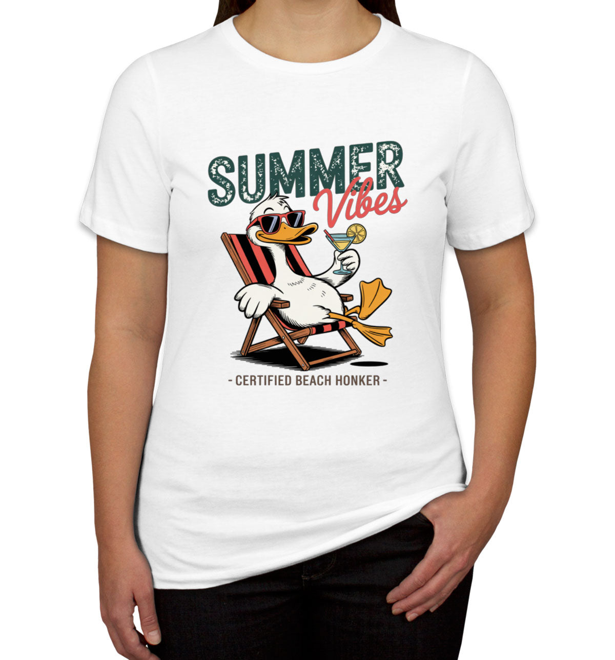 Summer Vibes Funny Duck Women's T-shirt