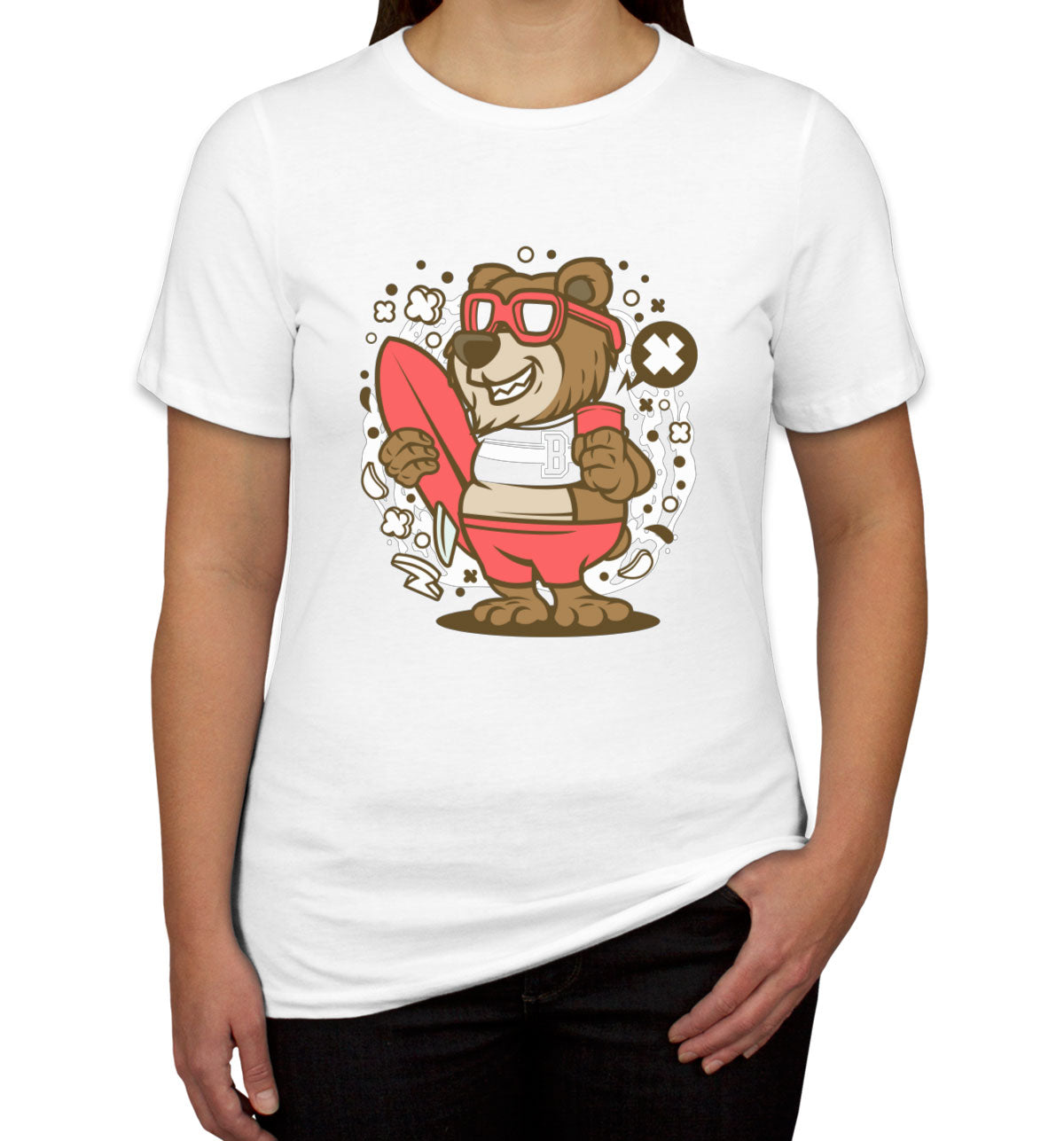 Surfer Bear Women's T-shirt